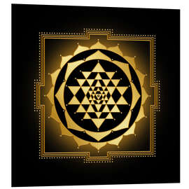 Hartschaumbild Shri Yantra - Golden Spirit Serie