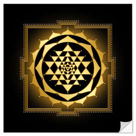 Wandsticker Shri Yantra - Golden Spirit Serie