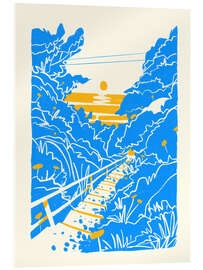 Acrylglasbild Marina di Camerota, Strandweg