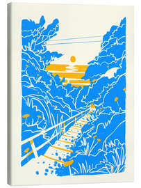 Leinwandbild Marina di Camerota, Strandweg