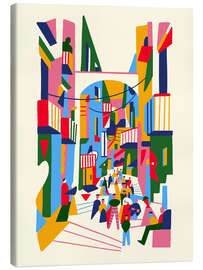 Leinwandbild Neapel, Straßenansicht