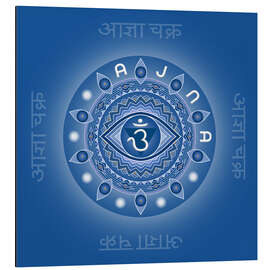 Alubild Stirnchakra Energiebild - Ajna - Grafikfreuden