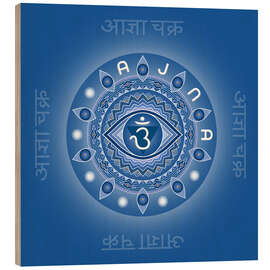 Holzbild Stirnchakra Energiebild - Ajna