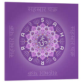 Acrylglasbild Kronenchakra Energiebild - Sahasrara - Grafikfreuden