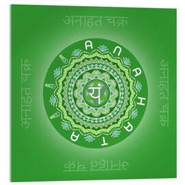 Acrylglasbild Herzchakra Energiebild - Anahata