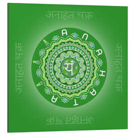 Alubild Herzchakra Energiebild - Anahata - Grafikfreuden
