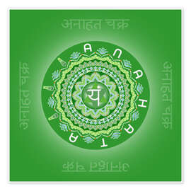 Wandbild Herzchakra Energiebild - Anahata - Grafikfreuden