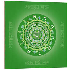 Holzbild Herzchakra Energiebild - Anahata