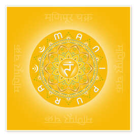 Wandbild Solarplexuschakra Energiebild - Manipura - Grafikfreuden