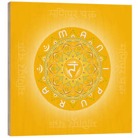 Holzbild Solarplexuschakra Energiebild - Manipura - Grafikfreuden