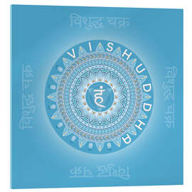 Acrylglasbild Energiebild Hals-Chakra - Vishuddha