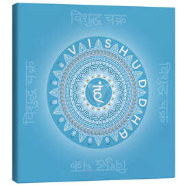 Leinwandbild Energiebild Hals-Chakra - Vishuddha
