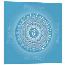 Hartschaumbild Energiebild Hals-Chakra - Vishuddha