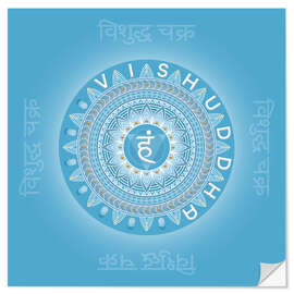 Wandsticker Energiebild Hals-Chakra - Vishuddha