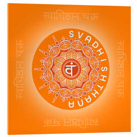 Acrylglasbild Energiebild Sakralchakra - Svadhishthana