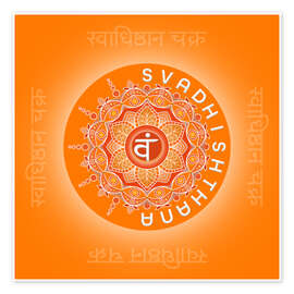 Wandbild Energiebild Sakralchakra - Svadhishthana - Grafikfreuden