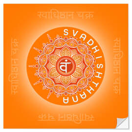 Wandsticker Energiebild Sakralchakra - Svadhishthana
