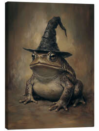 Leinwandbild Halloween Hexe Kröte - TAlex