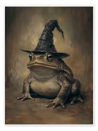Wandbild Halloween Hexe Kröte - TAlex