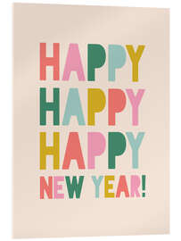 Acrylglasbild Happy happy happy New Year - Emanuela Carratoni