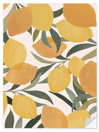 Wandsticker Pikante Zitronen-Vibes - Emanuela Carratoni