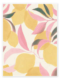 Wandbild Tanz süßer Zitronenblätter - Emanuela Carratoni