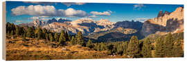 Holzbild Val Gardena und Grödner Joch - Tobias Roetsch