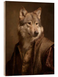 Holzbild Der Wolf - Tudor-Sammlung