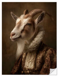 Wandsticker Die Ziege - Die Tudor-Kollektion