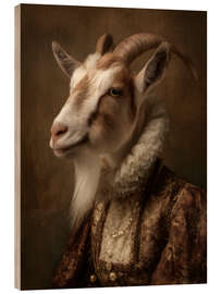 Holzbild Die Ziege - Die Tudor-Kollektion