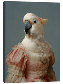 Leinwandbild Der Rosa Papagei - Kollektion "Les Plumées" - Philippe Tyberghien