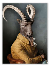 Wandbild Marie Joseph, der Alpensteinbock - Philippe Tyberghien