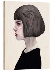 Holzbild Dead Flower