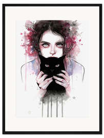 Gerahmter Kunstdruck Cat Lover - Tomasz Mro