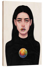 Holzbild Your Eyes Your Lips Your Soul - Tomasz Mro