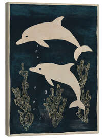 Leinwandbild Zwei Delfine - ThingDesign