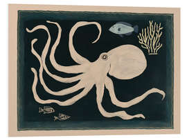 Hartschaumbild Oktopus-Szene