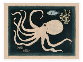 Wandbild Oktopus-Szene - ThingDesign