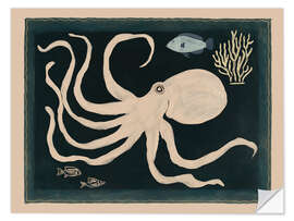 Wandsticker Oktopus-Szene