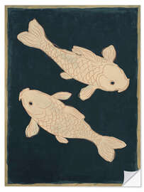 Wandsticker Zwei Koi-Karpfen