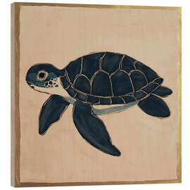 Holzbild Meeresschildkröte