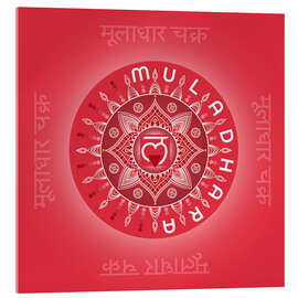 Acrylglasbild Wurzelchakra Energiebild - Muladhara