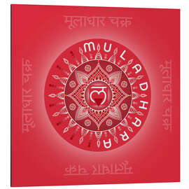 Alubild Wurzelchakra Energiebild - Muladhara