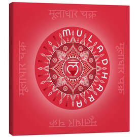 Leinwandbild Wurzelchakra Energiebild - Muladhara - Grafikfreuden