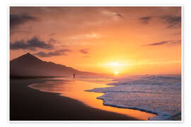 Wandbild Sonnenuntergang Fuerteventura am Meer - Lucas Tiefenthaler