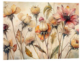 Acrylglasbild Getrocknete Blumen