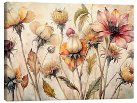 Leinwandbild Getrocknete Blumen