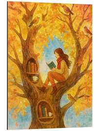 Alubild Die Baumleserin