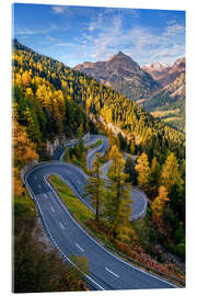 Acrylglasbild Goldener Herbst am Malojapass im Engadin - Achim Thomae