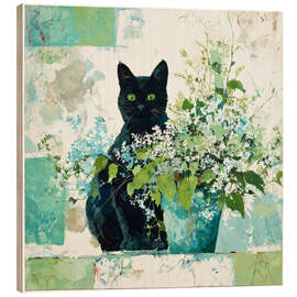 Holzbild Wo Stille Gestalt annimmt - DejaReve